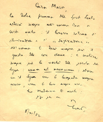 Lettera a Maria Chiara